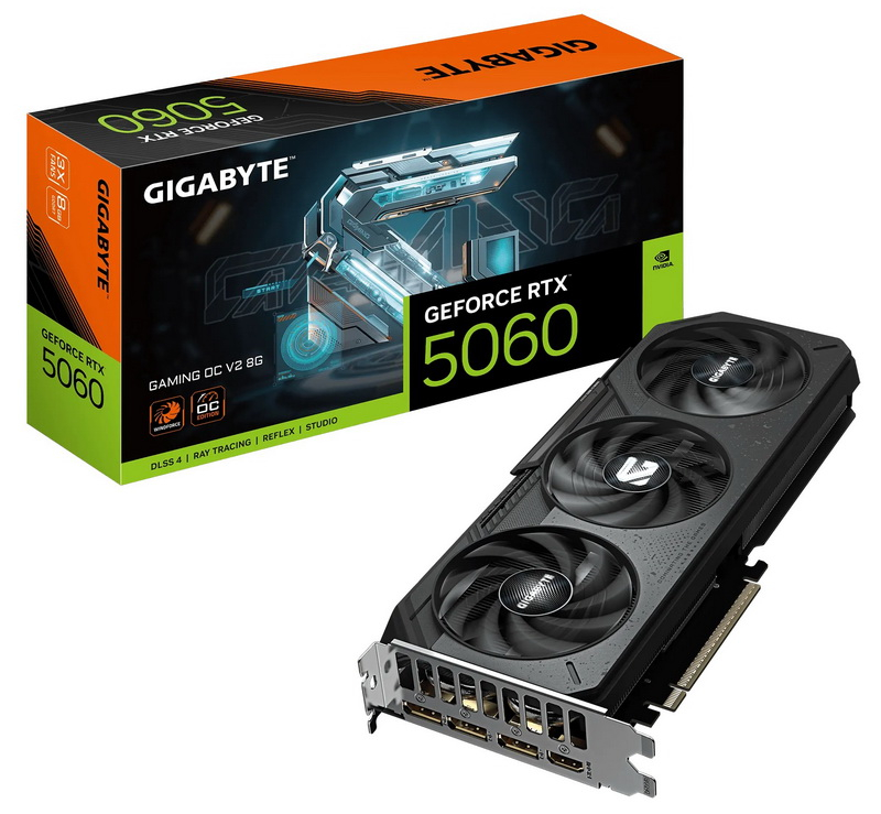 Видеокарта GeForce RTX 5060 Gaming OCV2-8GD от Gigabyte