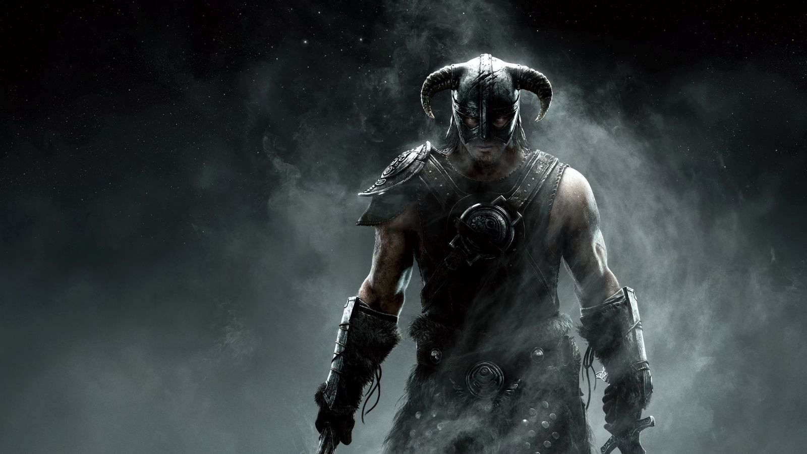 Логотип Skyrim на фоне Mac с Apple Silicon Логотип Skyrim на фоне Mac с Apple Silicon