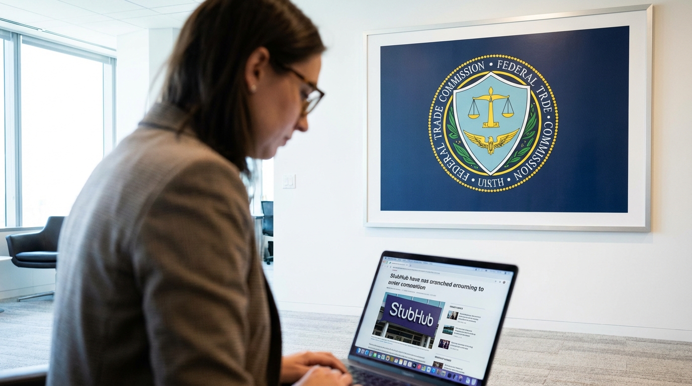 Логотип StubHub на фоне ценников на билеты, иллюстрирующий обманчивую рекламу цен. Логотип StubHub на фоне ценников на билеты, иллюстрирующий обманчивую рекламу цен.