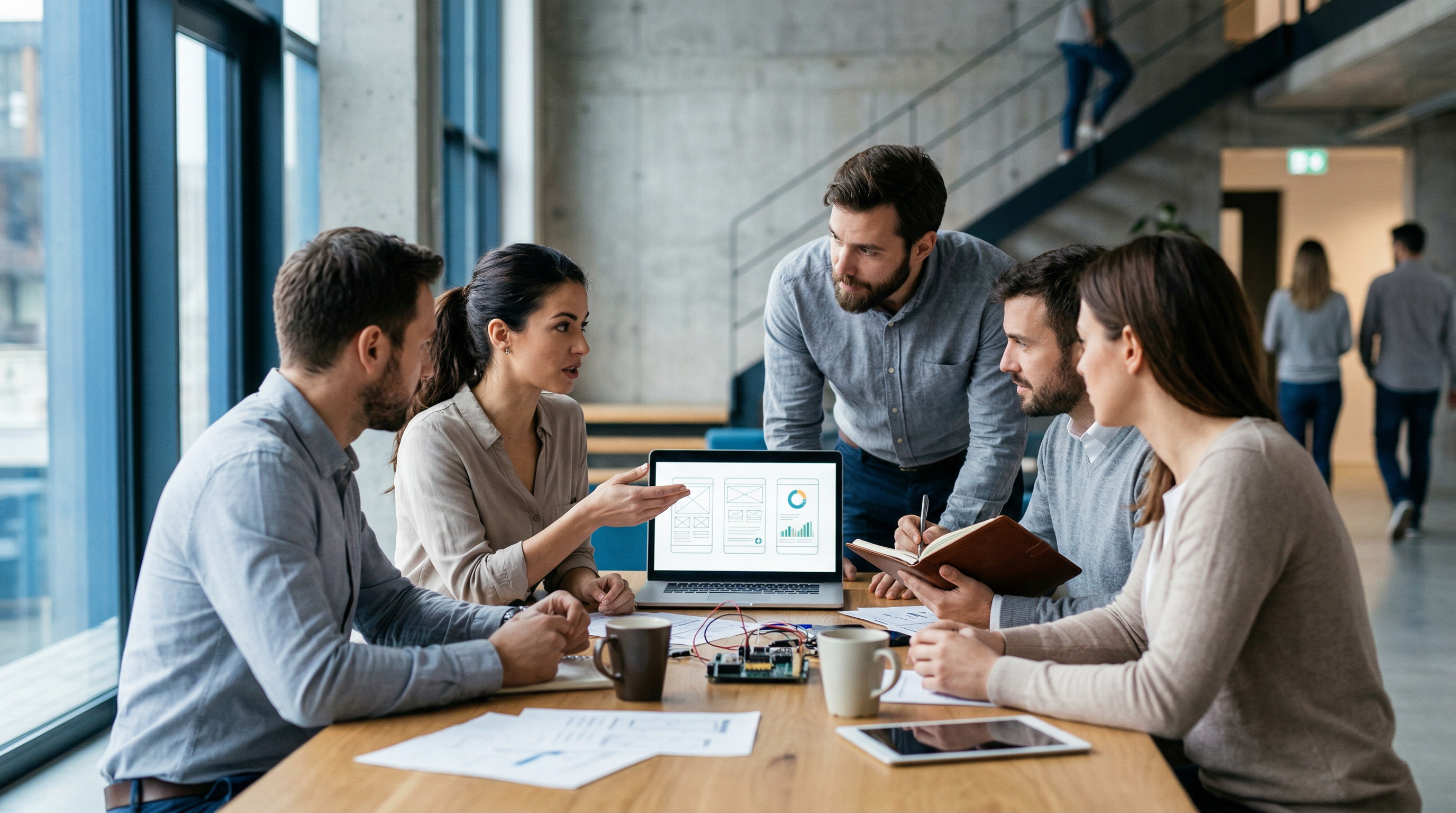 Основатели стартапов на сцене Disrupt, стремящиеся к успеху на Startup Battlefield.